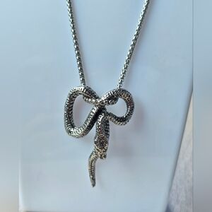 Stainless Steel Snake Pendant Necklace